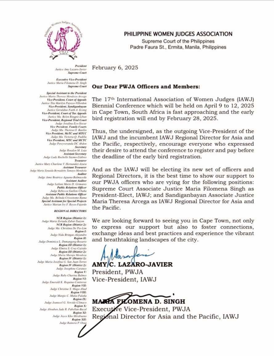 PWJA 17th IAWJ Letter